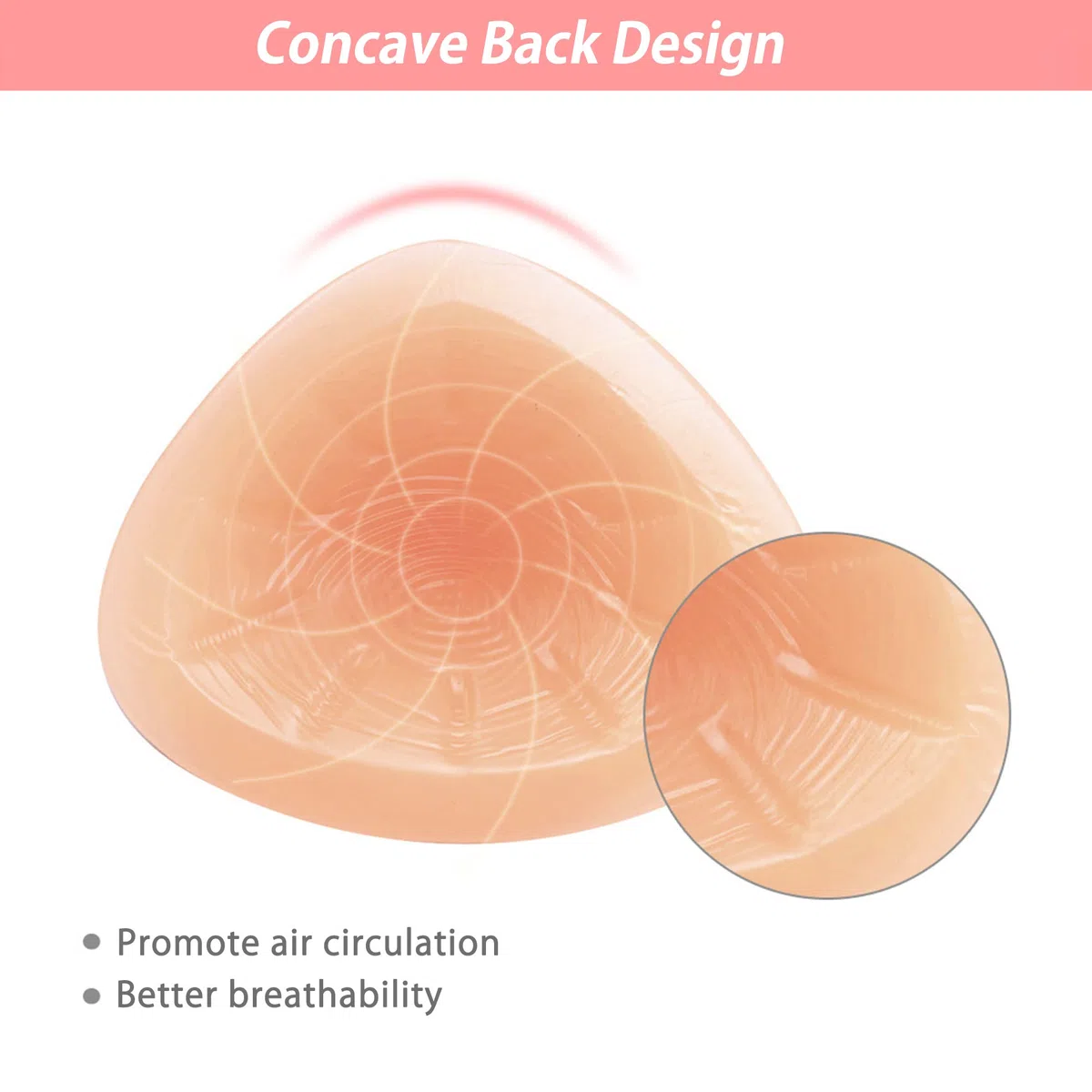 ELMIKA Faux seins triangulaires en silicone pour mastectomie crossdresser transgenre