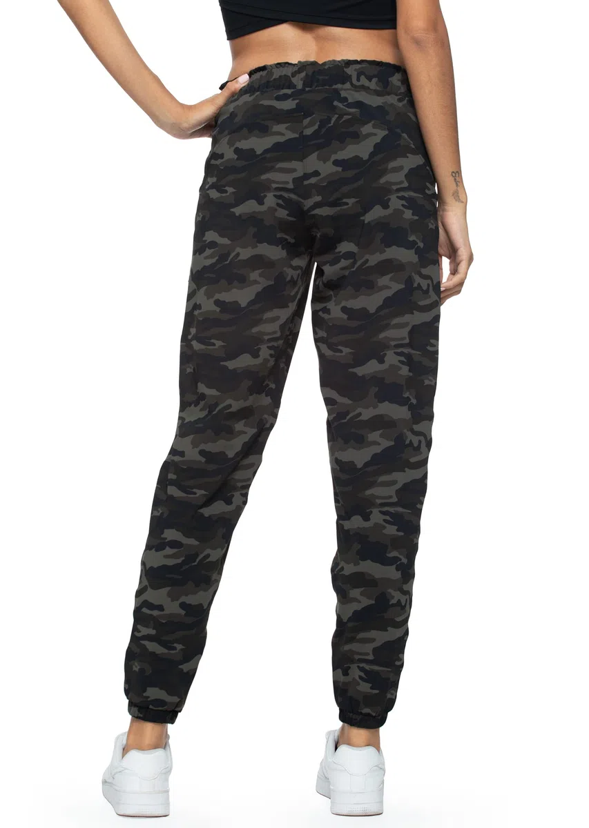 Haowind Pantalon de jogging pour femme avec poches taille élastique pour entraînement, sport, gym, yoga, course à pied