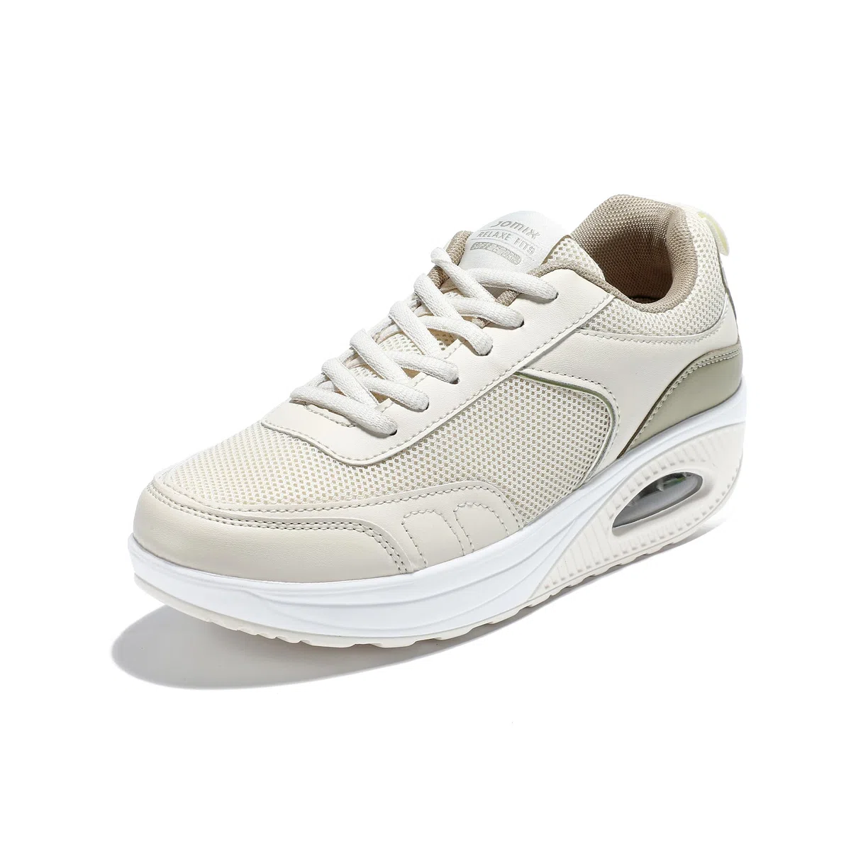 JOMIX Chaussures Basculantes Femme – Fitness, Marche & Gym Confortables, Légères, Semelle Ergonomique à Talon, Amortissantes, Antidérapantes, Respirantes avec Lacets SD9133