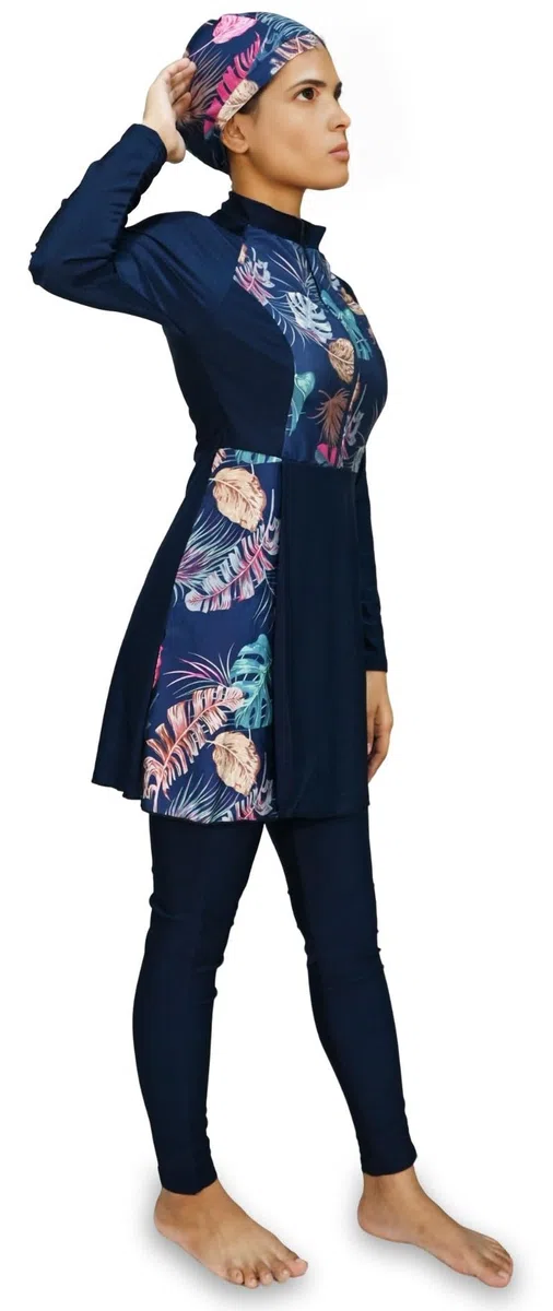 Burkini Intégral - Maillot de Bain Floral avec Jupe
