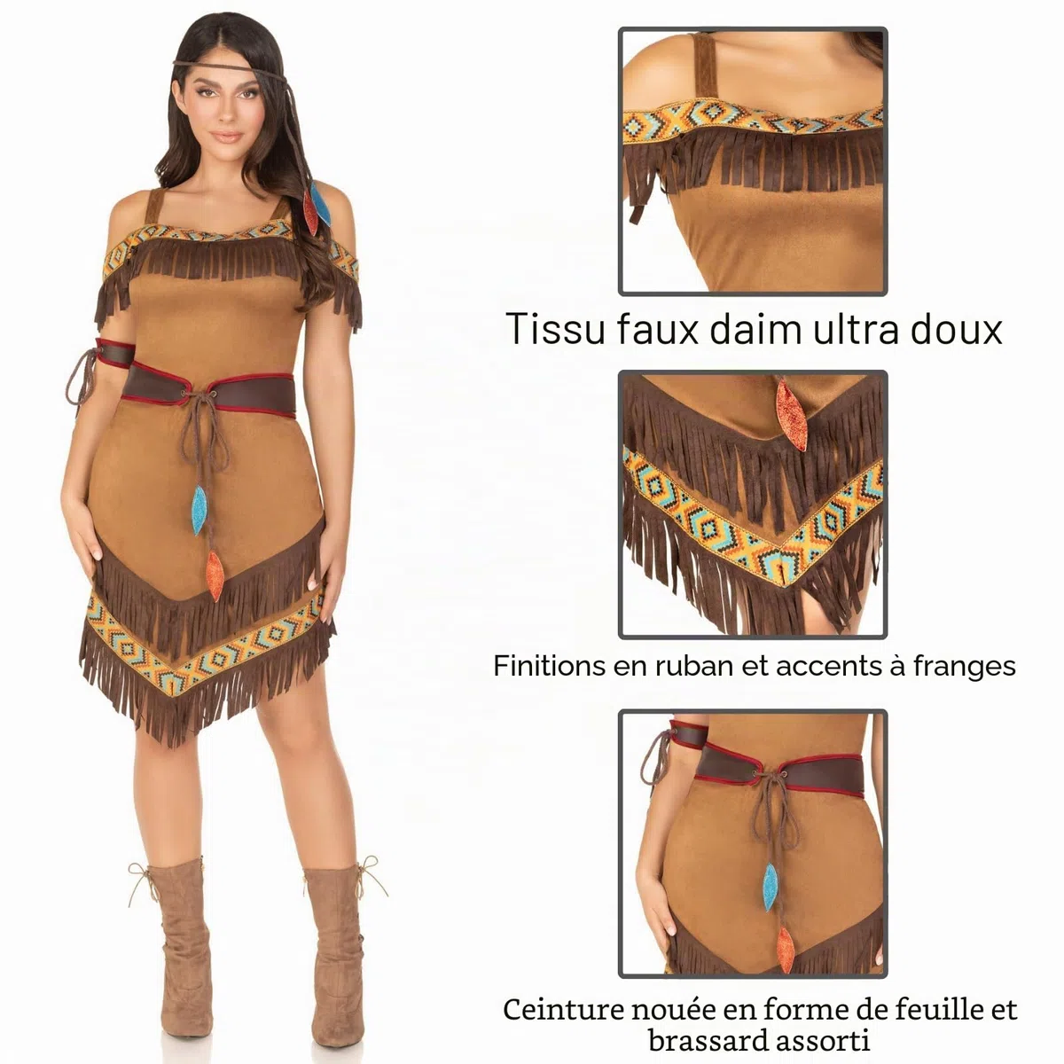 Leg Avenue Costume de princesse guerrière native pour femme Taille adulte