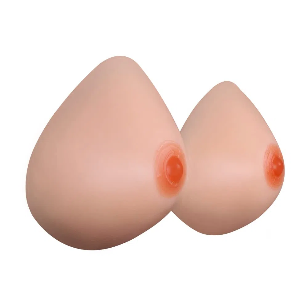 ELMIKA Faux seins triangulaires en silicone pour mastectomie crossdresser transgenre
