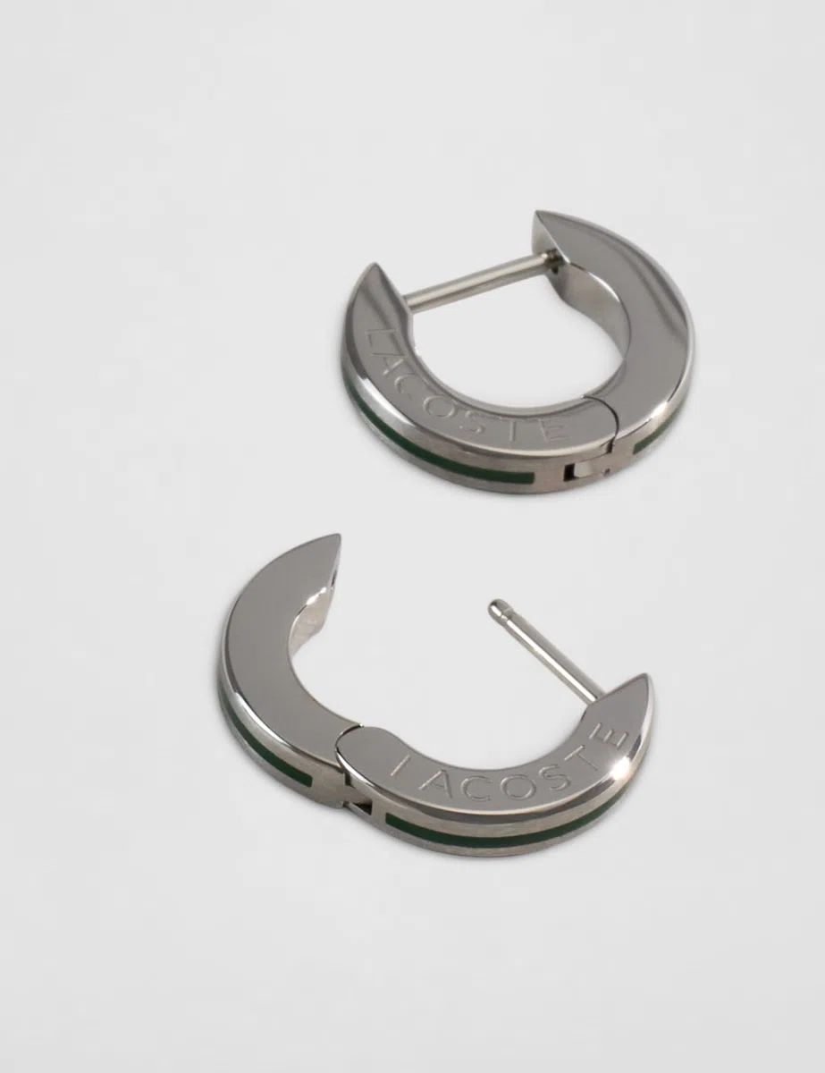Lacoste Boucles d'Oreilles Hinge pour Homme Collection LACOSTE BASELINE en Acier Inoxidable - 2040087