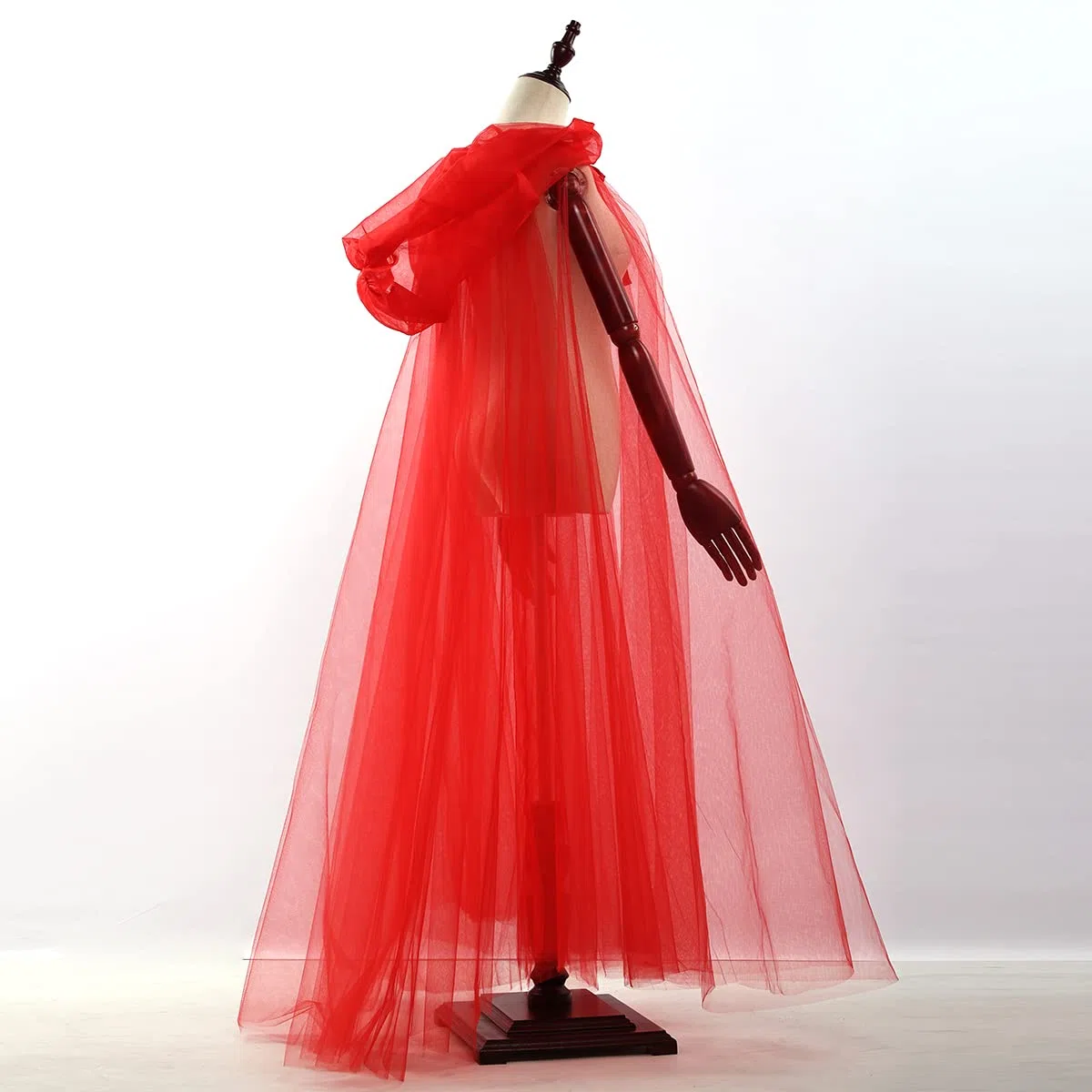 GRACEART Médiévale Sorcier Diable Tüll Cape Halloween Manteaux à Capuche Poncho avec Capuchon Longue Déguisement