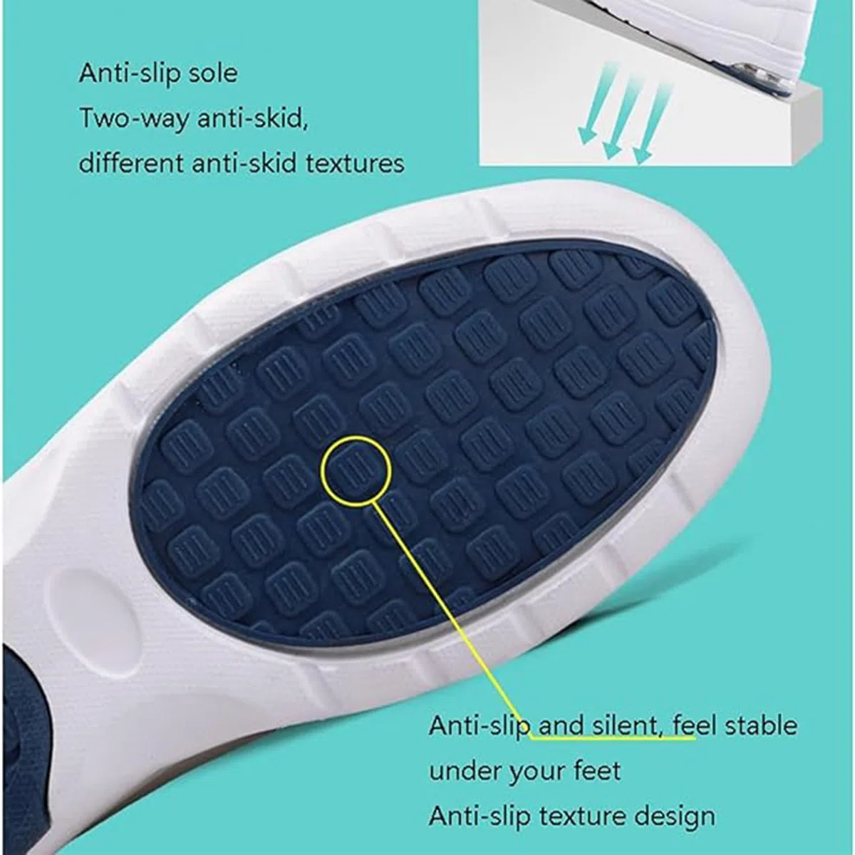 Women's Comfortable Working Nurse Shoes, Plus Size Slip-on Casual, Breathable Leather, Slip Resistant, Waterproof Walking, Orthotic Shoes