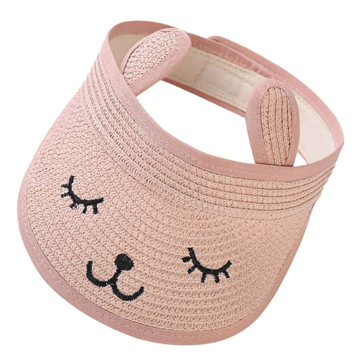 Beaupretty Lot De 5 Chapeaux De Soleil en Paille pour Enfants Et Femmes Visière De Protection Solaire Pliable À Bord pour Le Sport Idéal pour L'Extérieur Rose