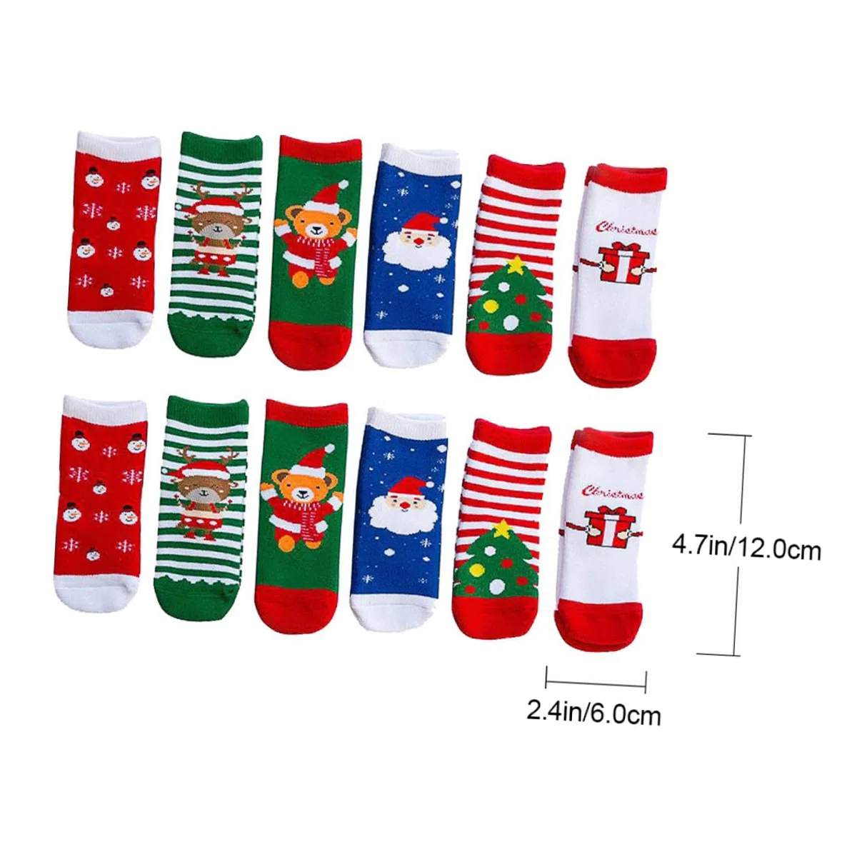 Amosfun 18paires Chaussettes Coton pour Garçon Fille Chaussettes De Antidérapantes Motifs De Chaudes pour Et Convient Aux Petits