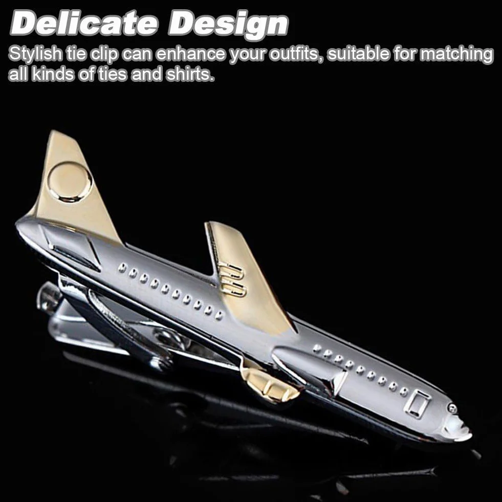 Pince À Cravate pour Hommes, Pinces À Cravate d'avion pour Hommes, Pince À Cravate d'avion Personnalisée, Pièces De Cravate De Chemise d'affaires pour Fête De Réunion De Mariage