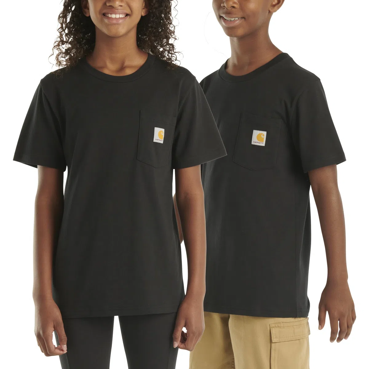 Carhartt Short Sleeve Pocket T-Shirt T-Shirt à Manches Courtes avec Poches Uni-Enfant (Lot de 1)