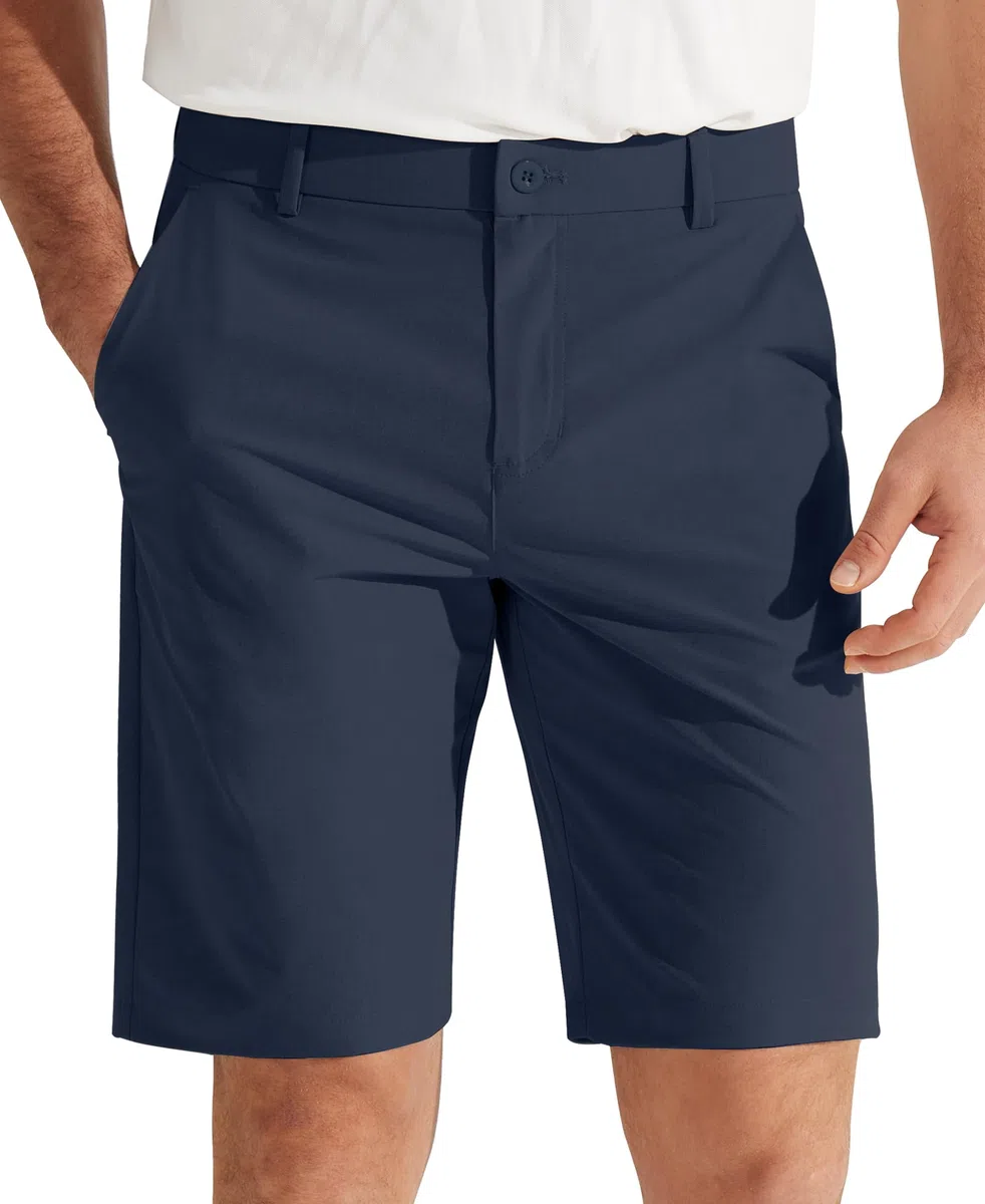 Libin Short de Golf pour Homme 17,8 cm 22,9 cm Short de Travail décontracté à Devant Plat Hybride léger à séchage Rapide résistant à l'eau
