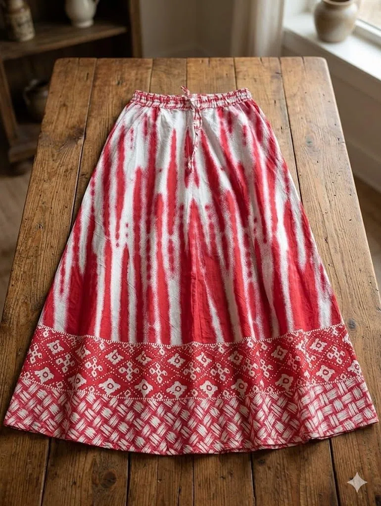 Rastogi Handicrafts Jupe longue en coton imprimé bohème pour femme - Taille unique - Taille unique - 55,9 - 99,1 cm