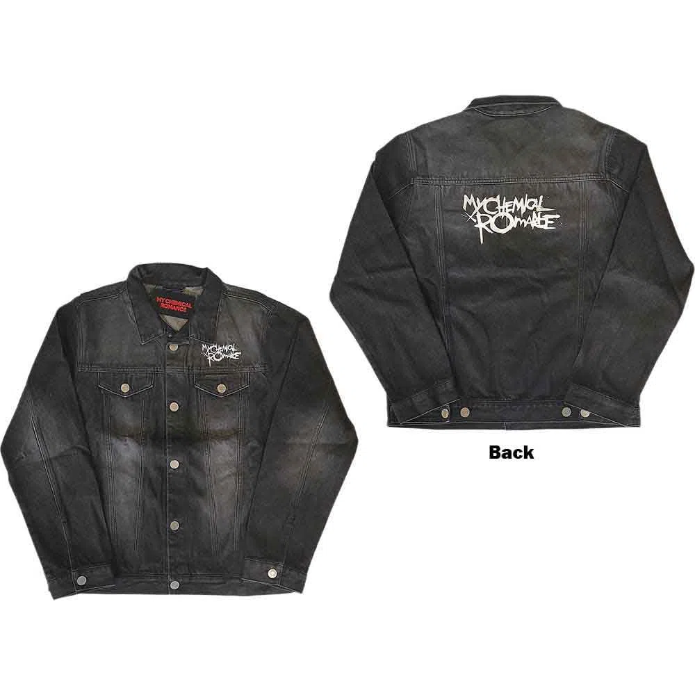 My Chemical Romance Homme Logo Denim Jacket MCR Veste Noir
