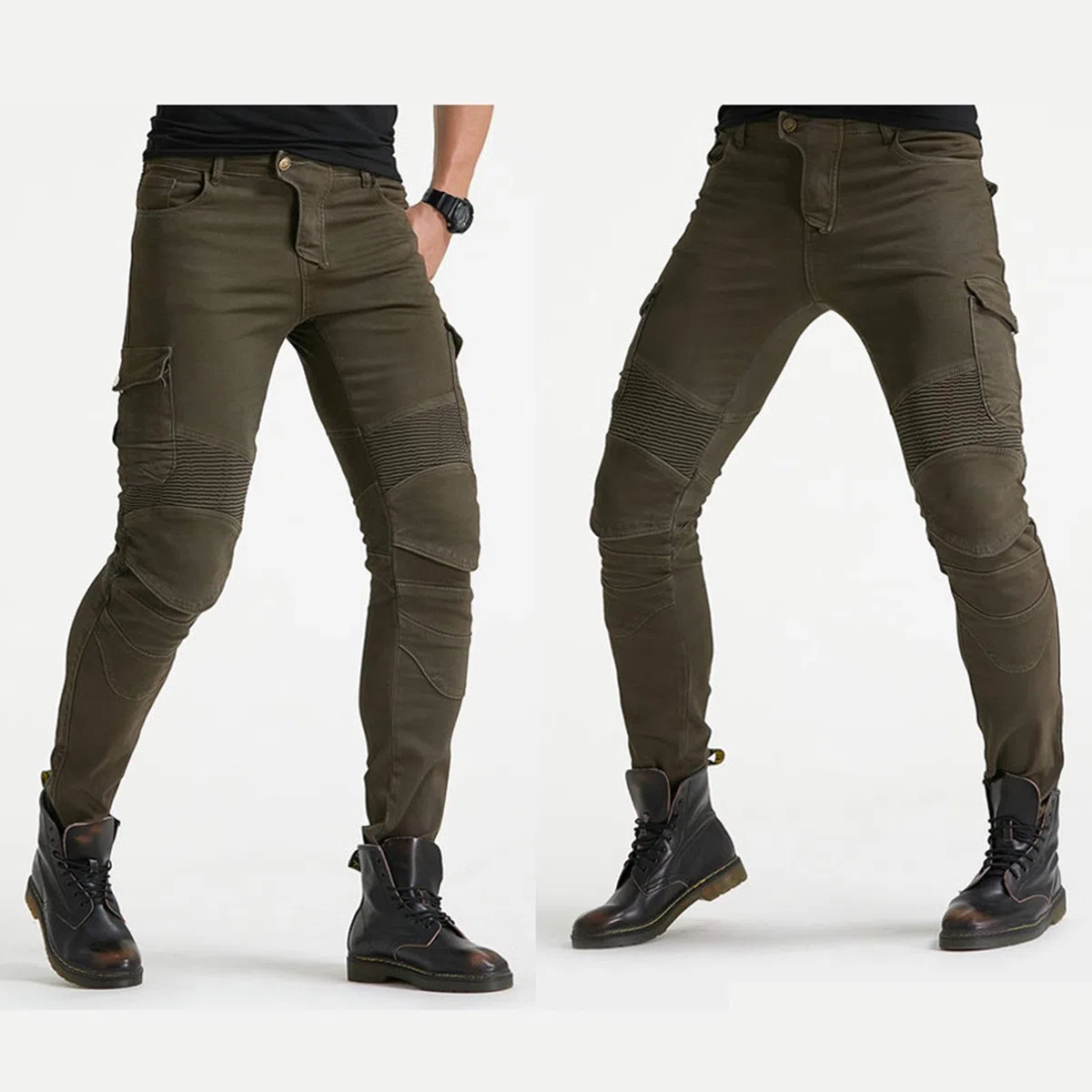 Pantalon de moto rembourré en peluche