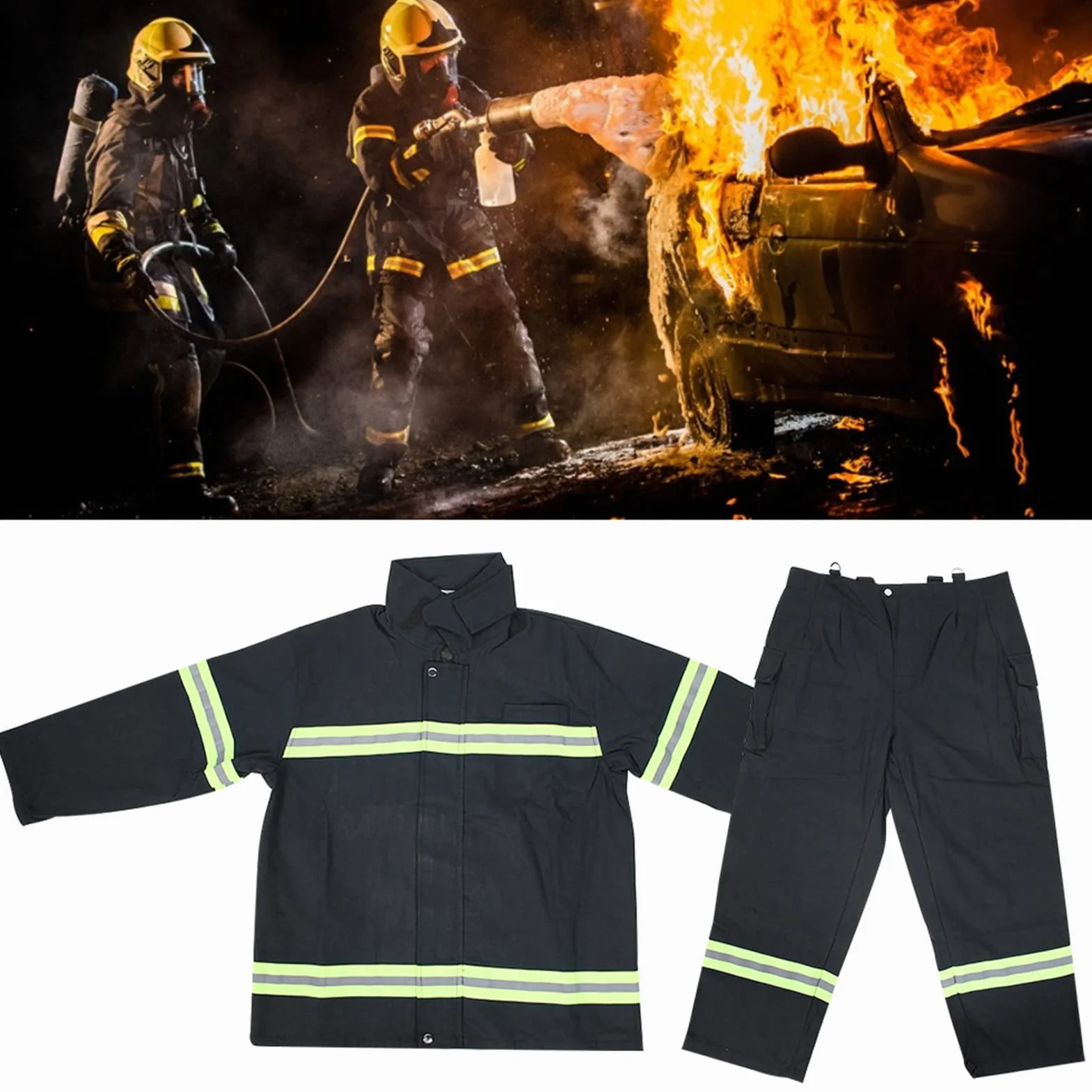 Combinaison Ignifuge, Vêtements Ignifuges pour Pompiers, Ignifuge(XL) | Pantalons Réfléchissants de Protection, Antistatique, Ignifuge, Résistant à la Chaleur