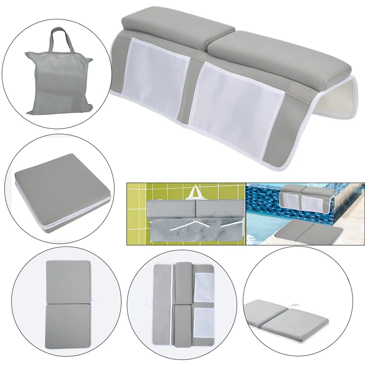 Tapis Pliable, Genouillère en Néoprène | Coussin de Couchage Pliable pour Piscine extérieure, Coussin De Genou De Baignoire, Repose-genoux pour salle de bain