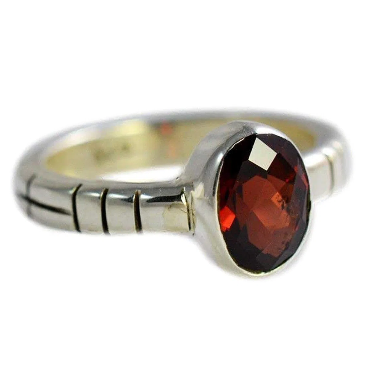 925 en argent sterling massif grenat fait à la main femmes bague tailles 44 à 64