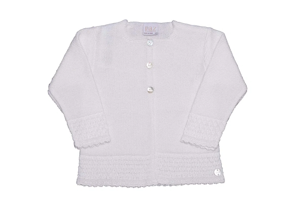 Paz Rodriguez Edel Bolero Veste tricotée en tricot Blanc/ivoire - Ecru - 6 mois