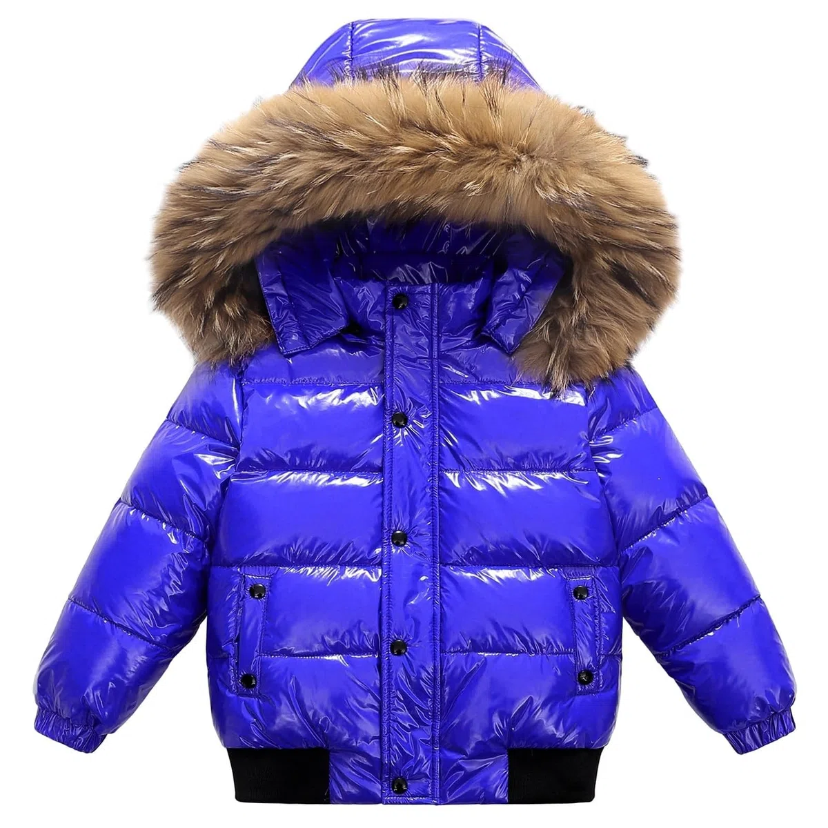 Manteau Enfant Unisexe Doudoune À Capuche Vestes Duvet Hiver Chaud Bébé Garçon Fille Blousons Coupe Vent Imperméable Léger Vêtement De Neige Matelassé Fermetures Éclair