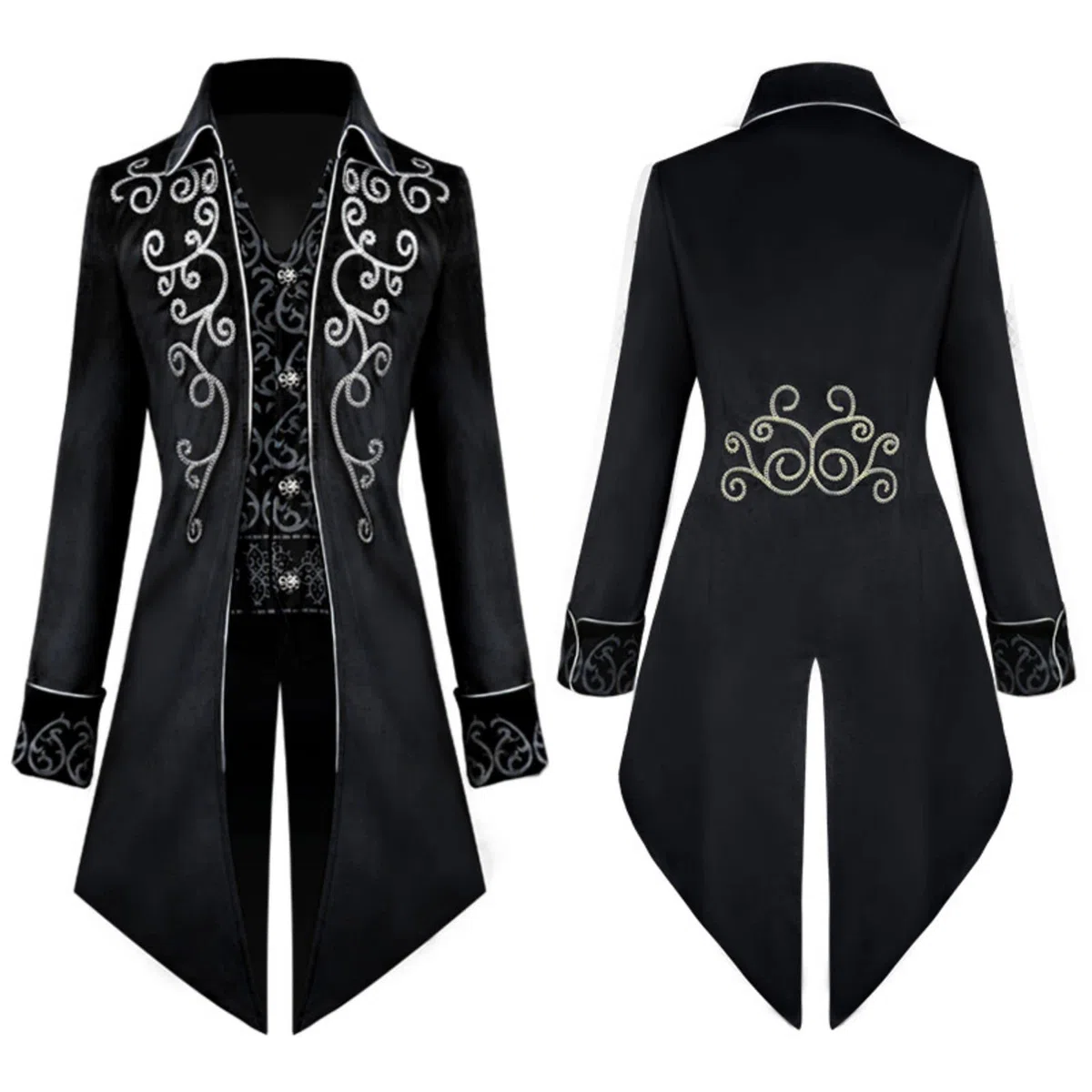 Costume Steampunk pour homme, costume d'Halloween pour homme, manteau vintage steampunk pour homme