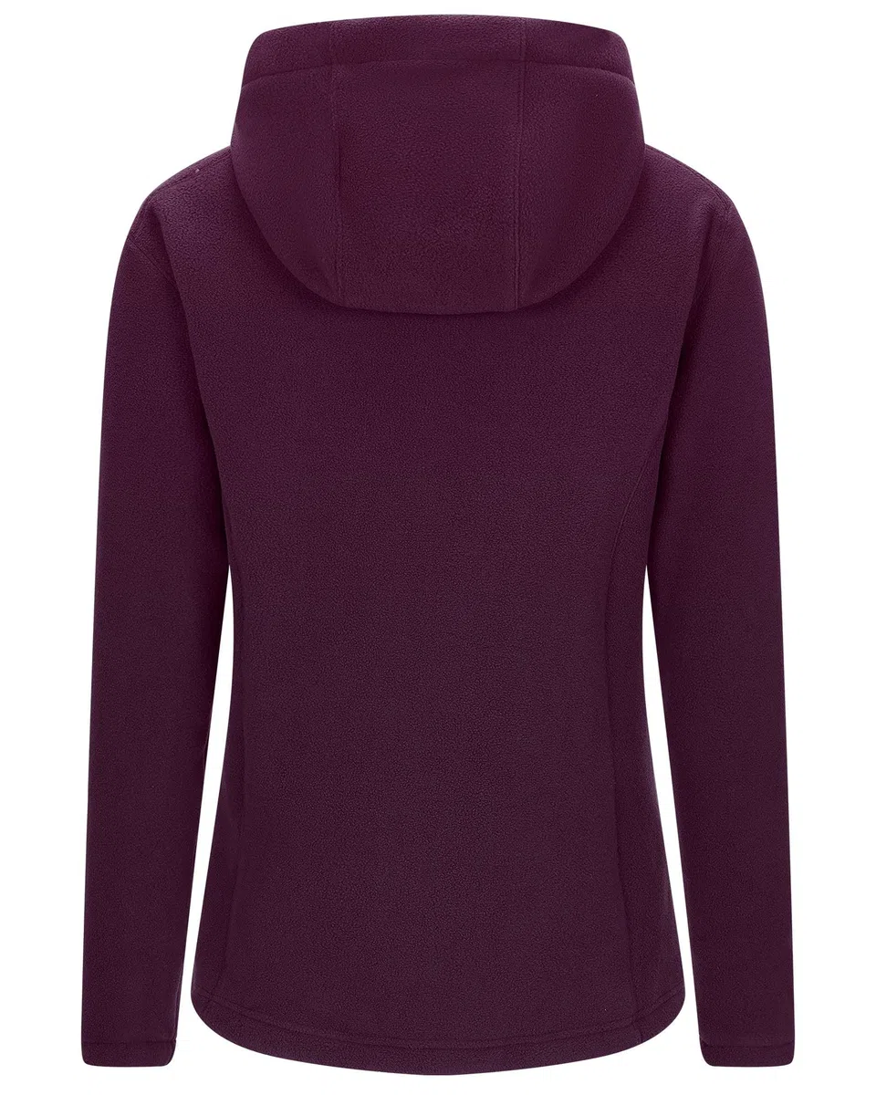 Outdoor Ventures Veste polaire pour femme avec fermeture éclair sur toute la longueur, sweat à capuche en polaire chaude avec 6 poches pour la randonnée et les loisirs