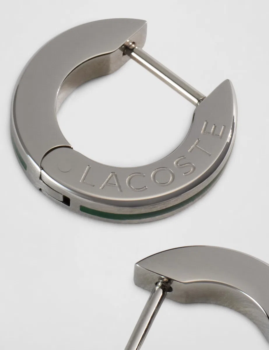 Lacoste Boucles d'Oreilles Hinge pour Homme Collection LACOSTE BASELINE en Acier Inoxidable - 2040087