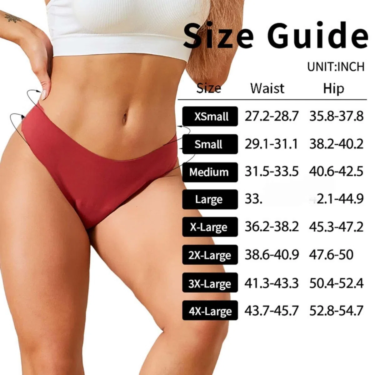 Lot de 3 strings sans couture extensibles pour femme avec taille en V | Lot de 3 strings sans couture invisibles taille basse respirants extensibles doux pour un usage quotidien