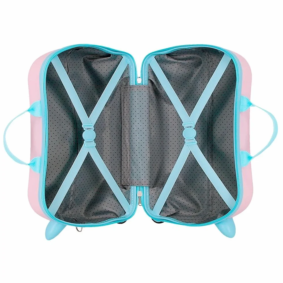 Roll Road Happy – Valise Enfant Rigide en ABS avec Fermeture à Combinaison Latérale, 4 Roues, Bagage à Main. Fabriquée en ABS, Un matériau Rigide et léger.