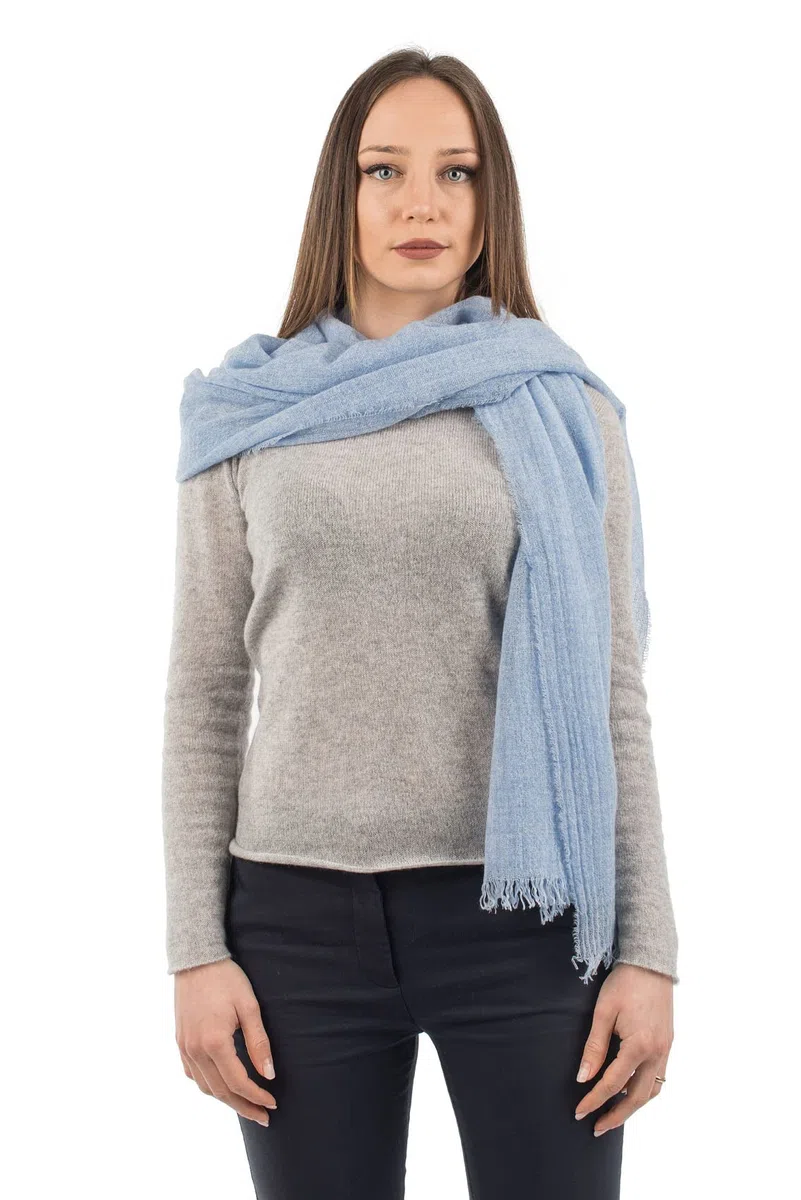DALLE PIANE CASHMERE Pashmina Femme 100% Cachemire | Pashmina légère pour le printemps et le voyage, 70x200cm, châle polyvalent toute l'année, un cadeau raffiné Made in Italy