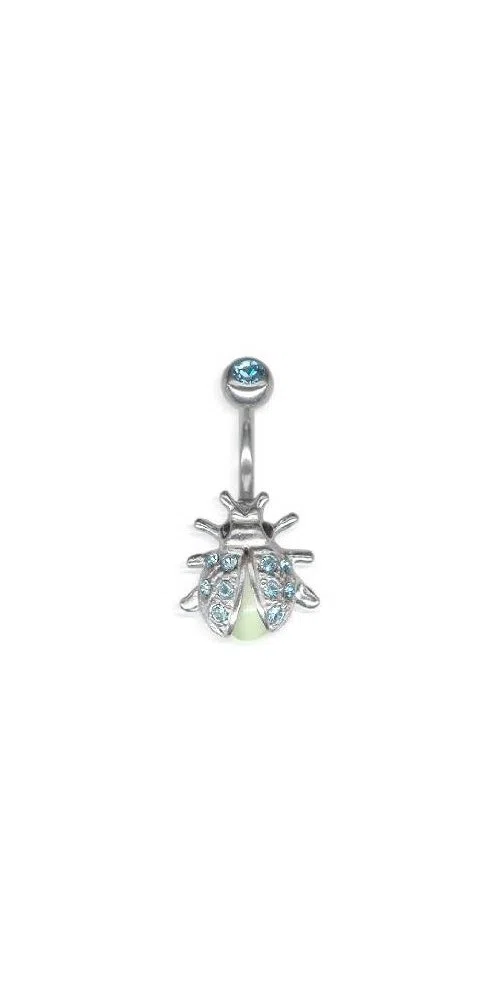 Karisma SBB06 Piercing de nombril en argent avec éléments Swarovski Motif coccinelle
