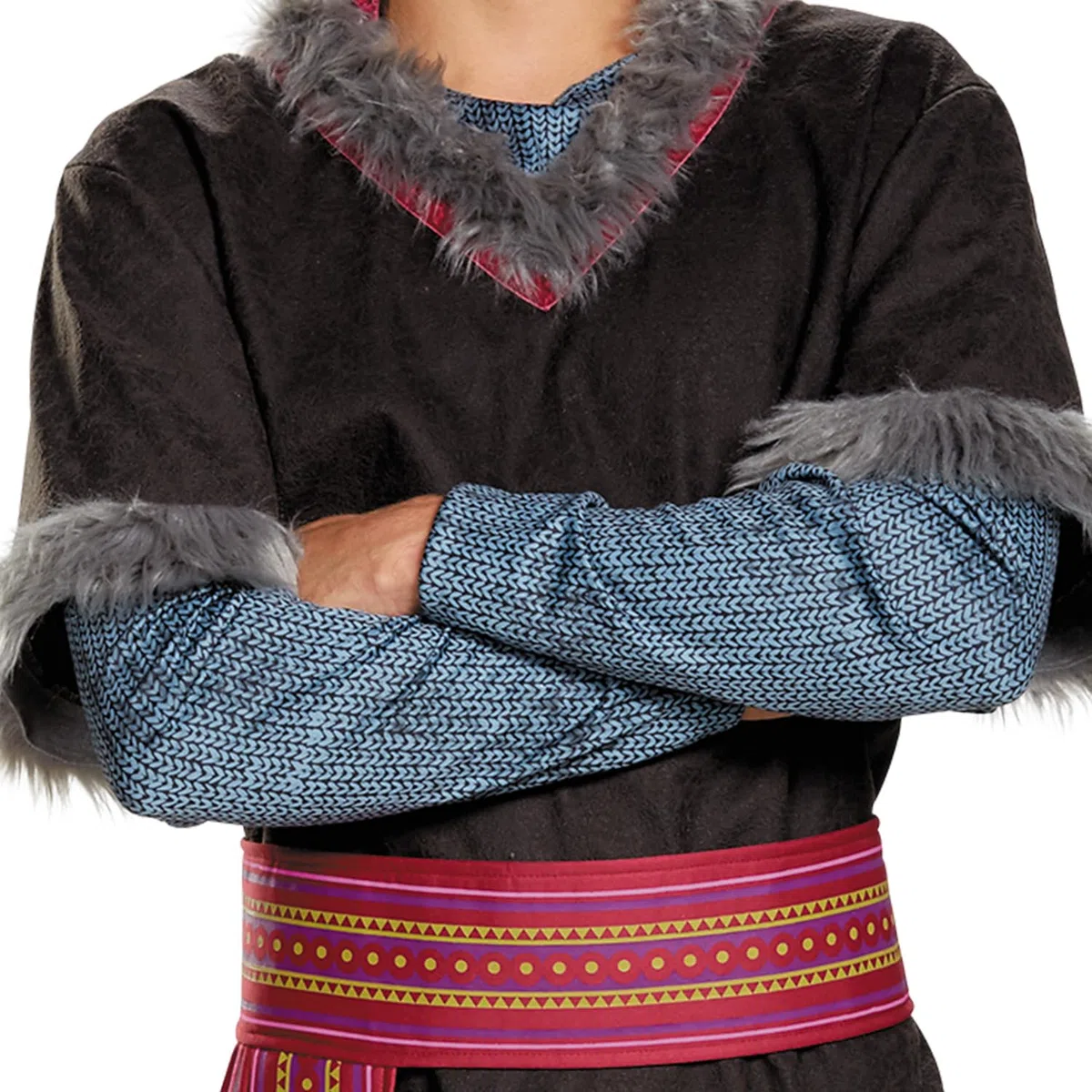 Kristoff Costume pour adulte Disney La Reine des Neiges Costume Tunique avec chapeau, ceinture, pantalon et couvre-bottes