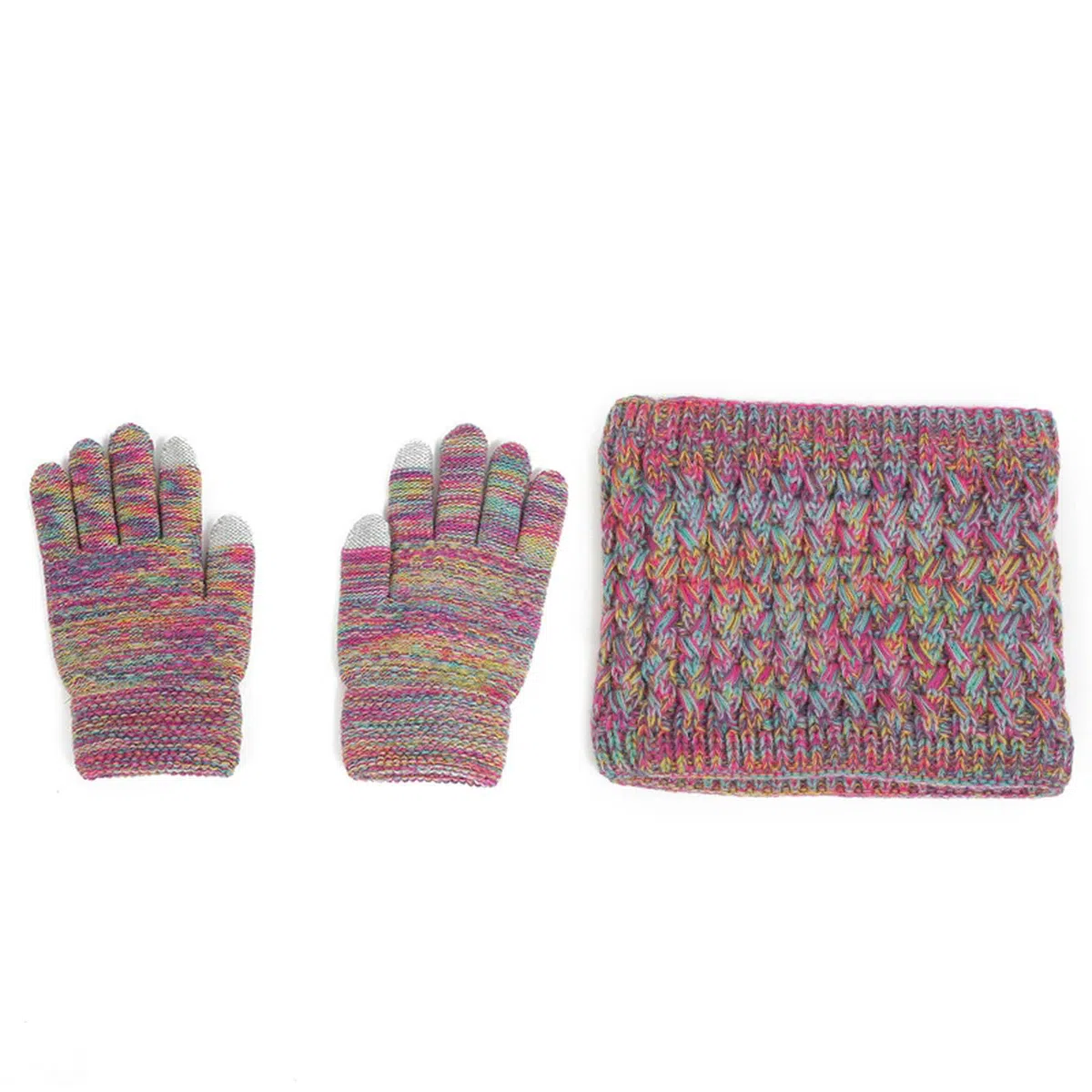 Zonto Bonnet Enfant Hiver Tricoté Chapeau d'hiver Gants Écharpe Set Laine Écharpe Chaude Épais Bonnet Tricoté Garçon Fille Bonnet