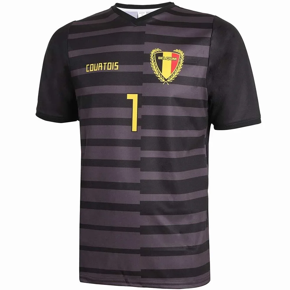 Kingdo Kit Gardien Belgique Courtois - Enfant et Adulte - Ensemble Foot - 152