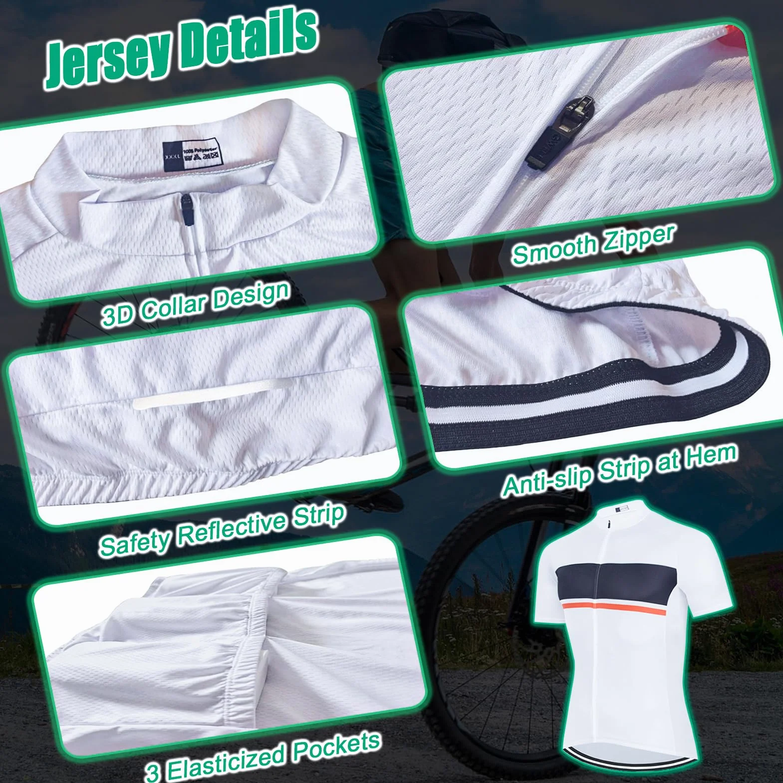 Vêtements Cyclisme Maillot de Velo VTT Homme Été,Tenue Cycliste Manche Courte MTB Jerseys Shirt et Cuissard à Bretelle avec 9D Coussin Gel,Ensemble Combinaisons de Cycling Respirant Séchage Rapide