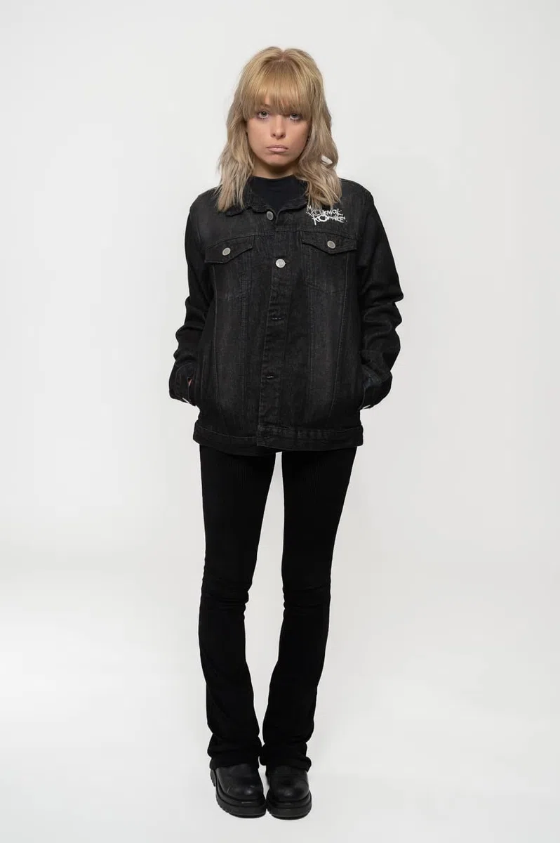 My Chemical Romance Homme Logo Denim Jacket MCR Veste Noir