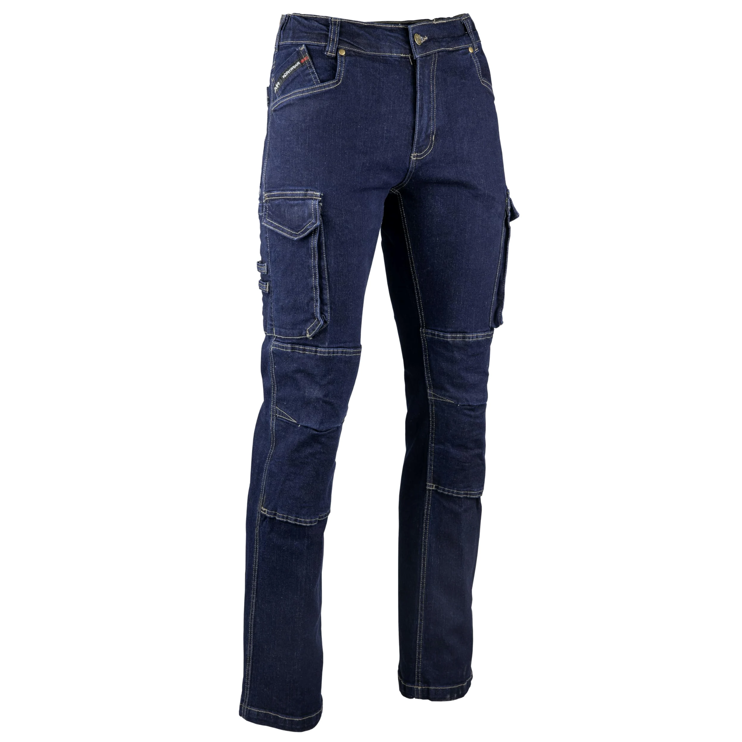 LMA Workwear 1880 - Pantalon de Travail en Denim Stretch - 1624 Baril - Poches Multiples, extrêmement résistant, Extensible - Idéal pour la Construction, l'artisanat
