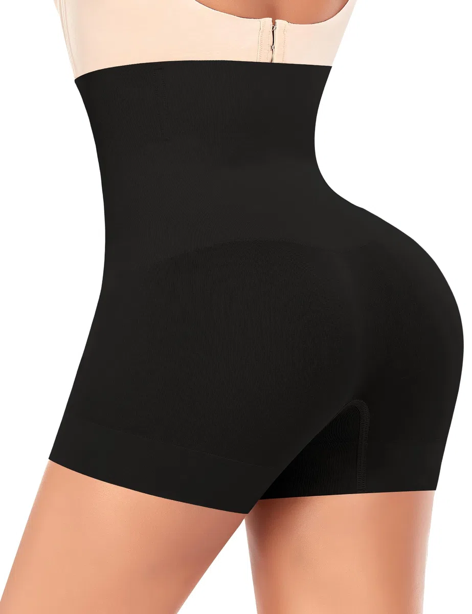 YARRCO Culotte gainante pour femme - Sans coutures - Taille haute - Courte - Body Shaper - Legging gainant - Sous-vêtements gainants