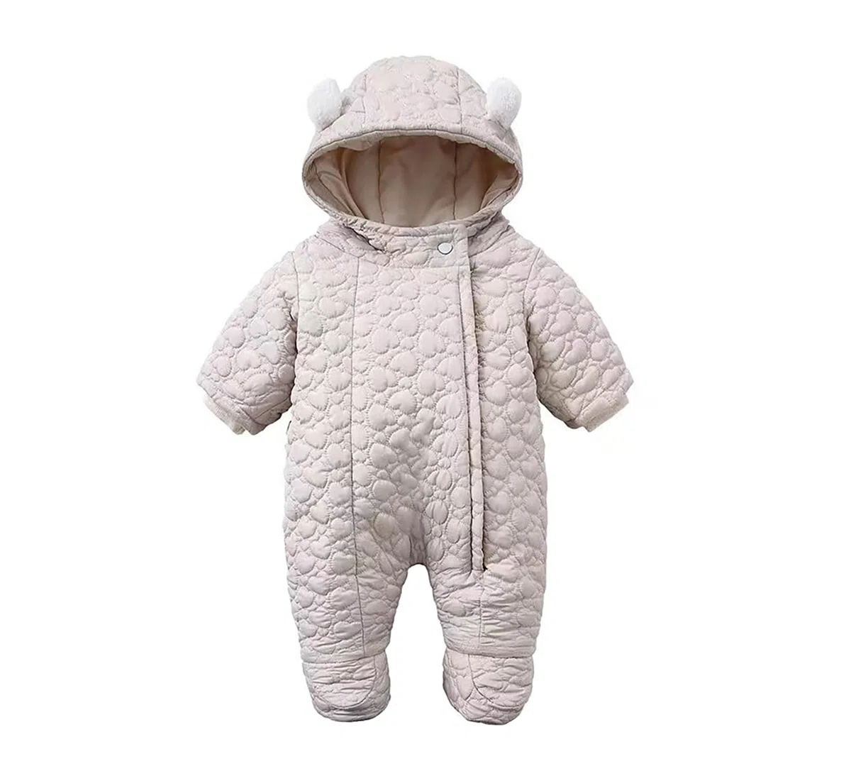 Combinaison de Neige d'Hiver pour Bébé Rompers, Garçon et Fille Combinaison une Pièce avec Capuche, Ensemble de Vêtements d'Extérieur pour les Tout-Petits 6-24 Mois