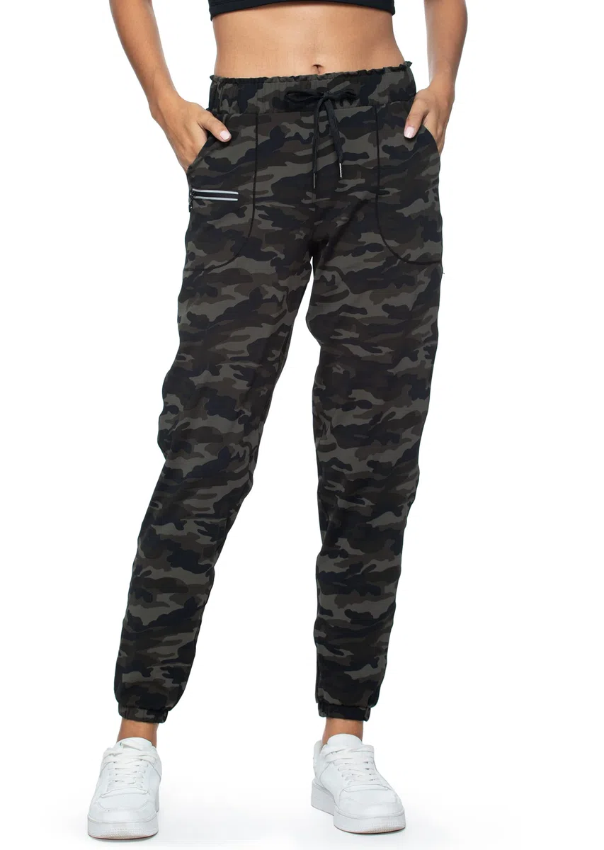 Haowind Pantalon de jogging pour femme avec poches taille élastique pour entraînement, sport, gym, yoga, course à pied