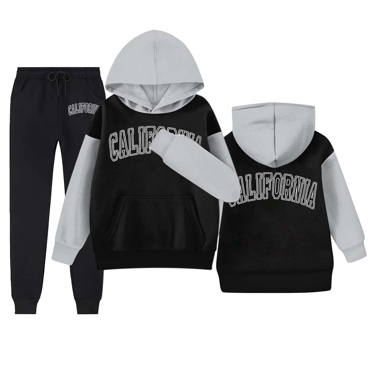 Ensemble De Vêtements Princesse Bébé Fille Sweat-Shirt Pull Manches Longues Pantalon Jogging Tenues Street Dance Tenue Sport Enfant 14 Ans Automne Hiver