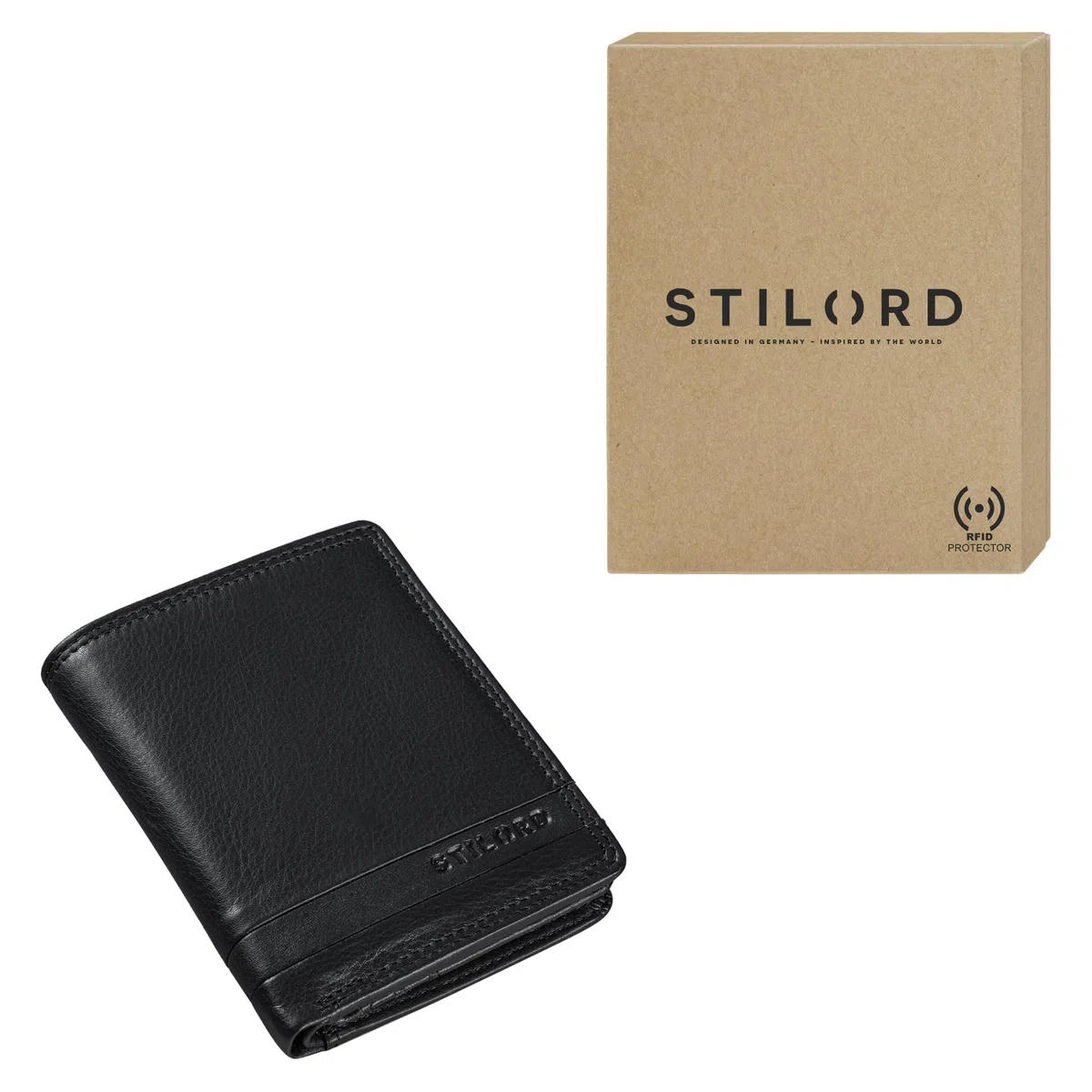 STILORD Sander Mini Porte Monnaie Homme Cuir Petit Portefeuille Élégant Porte Carte Bancaire Pochette Bourse Carte en Cuir Véritable Couleur:Kara - Cognac