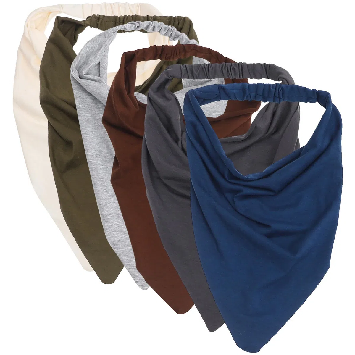 Bandana pour Cheveux Élastique 6 Pièces en Coton Polyester