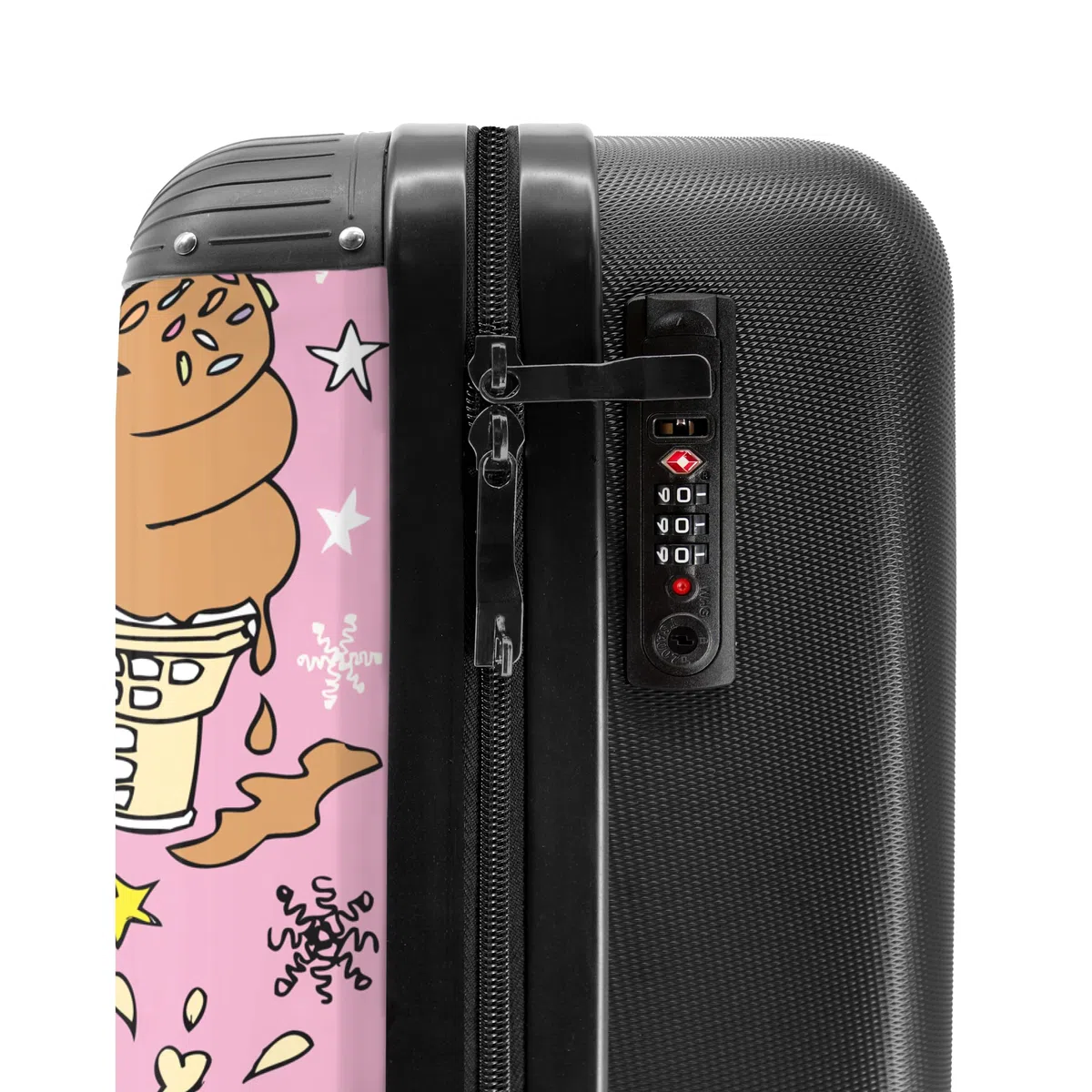 NoBoringSuitcases.com Bagage Enfant, Valise Cabine Fille, Valise Roulette Rose, Dessin de Licorne - 55x35x25cm