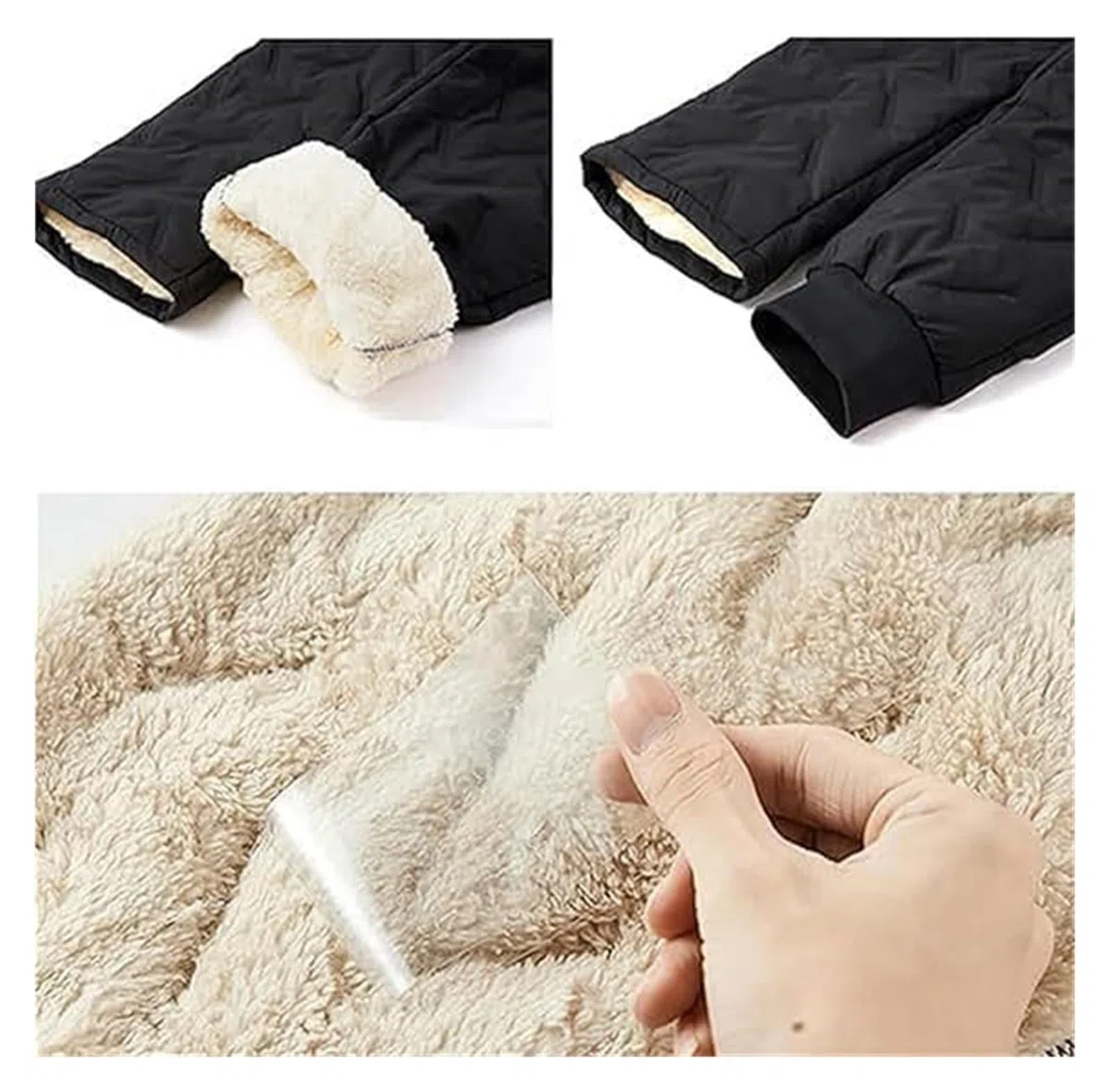 Pantalon De Jogging for Homme en Coton Doublé Thermique Chaud d'hiver en Polaire for Entraînement, Pantalon De Sport, Pantalon De Sport De Loisirs avec Poches S-7XL(Black B,3XL)