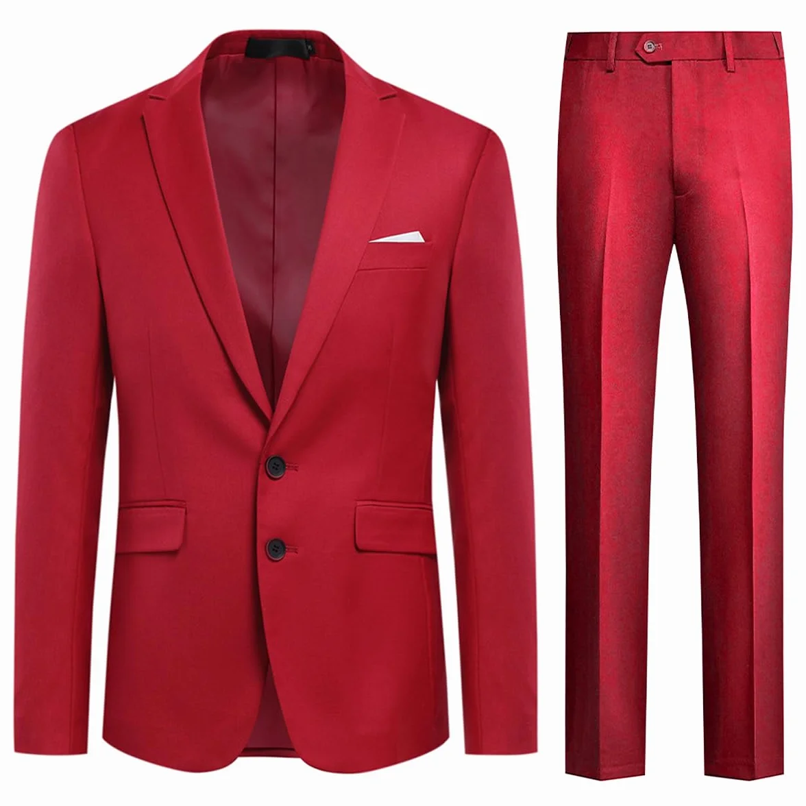Allthemen Costume Homme Formel Elegant Men's Suits 2 Pieces Blazer Pantalon | Slim Fit Smoking,Couleur Unie,4 Boutons,Sac De Poitrine Réel,Sans Repassage,Mariage Parti Soiree,Classique,Manches Longues