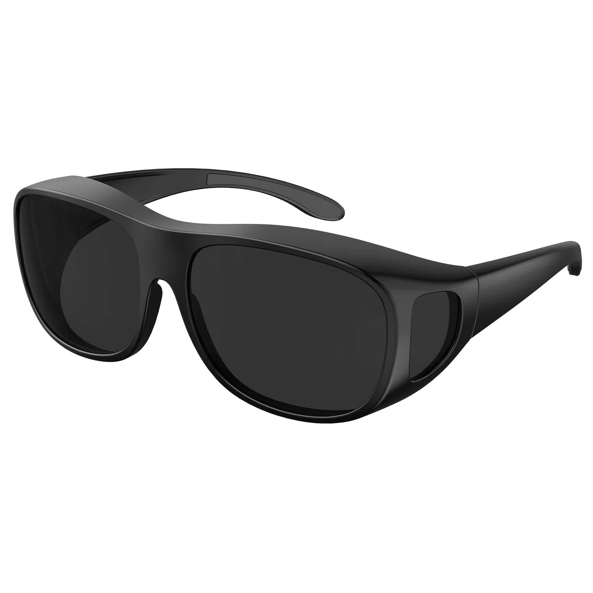Bloomoak Lunettes de soleil polarisées à verres super foncés XL enveloppantes pour yeux sensibles à la migraine | Extra Large 150 mm