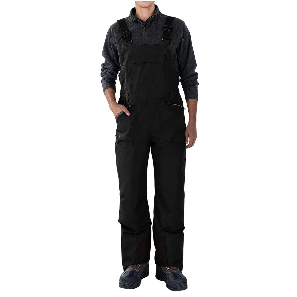 Pantalon de Ski Homme Grande Taille Salopette en Polaire de Ski Impermeable Pantalon de Snowboard RandonnéE Softshell Pantalons de Neige Chaud pour l'hiver Chaud Vêtements Salopettes et Combinaisons