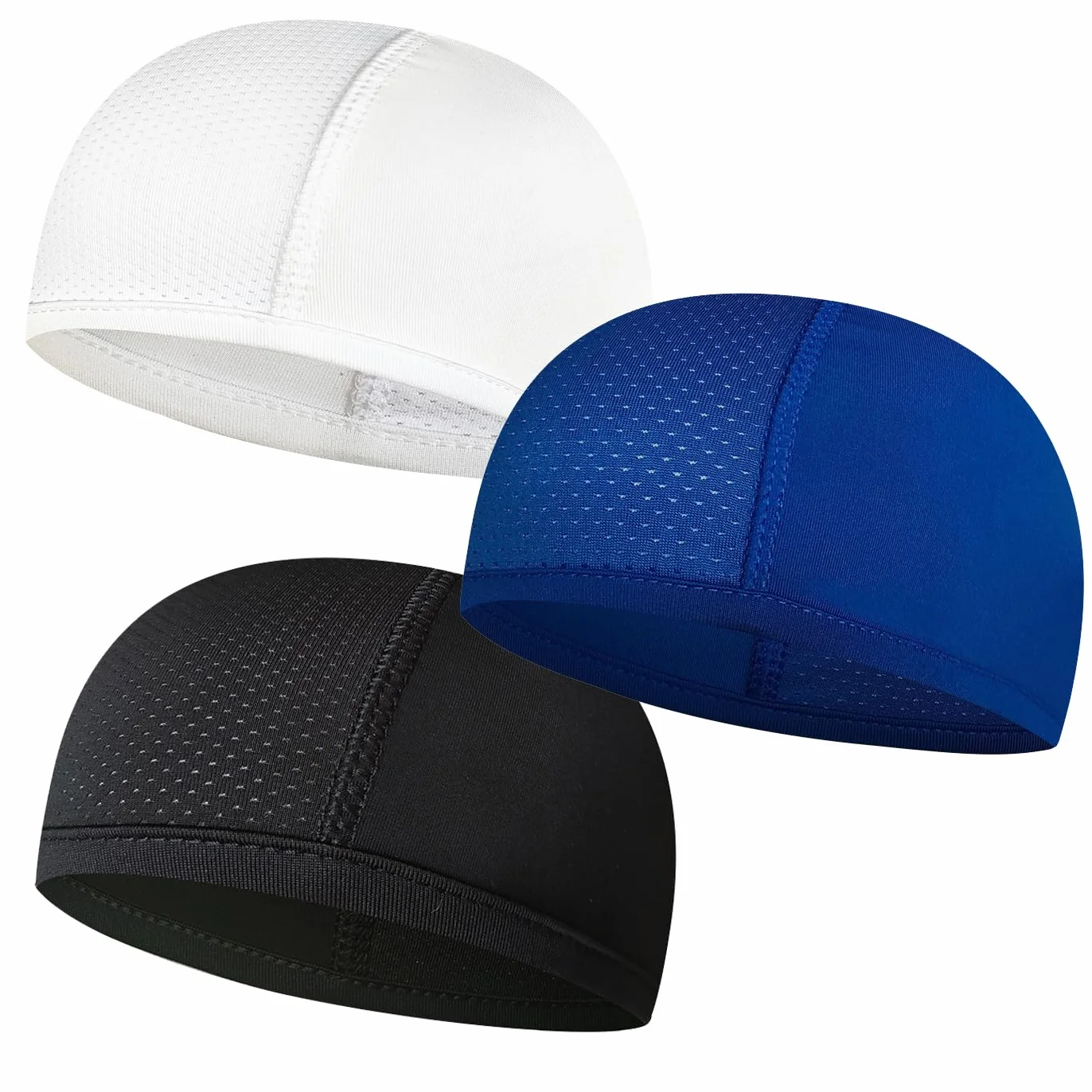 SSKHE 3 Pièces Bonnet Vélo Été, Calotte Doublure De Casque Respirant, Sous Casque Moto pour Le Cyclisme, La Course à Pied, Le Baseball Et La Moto