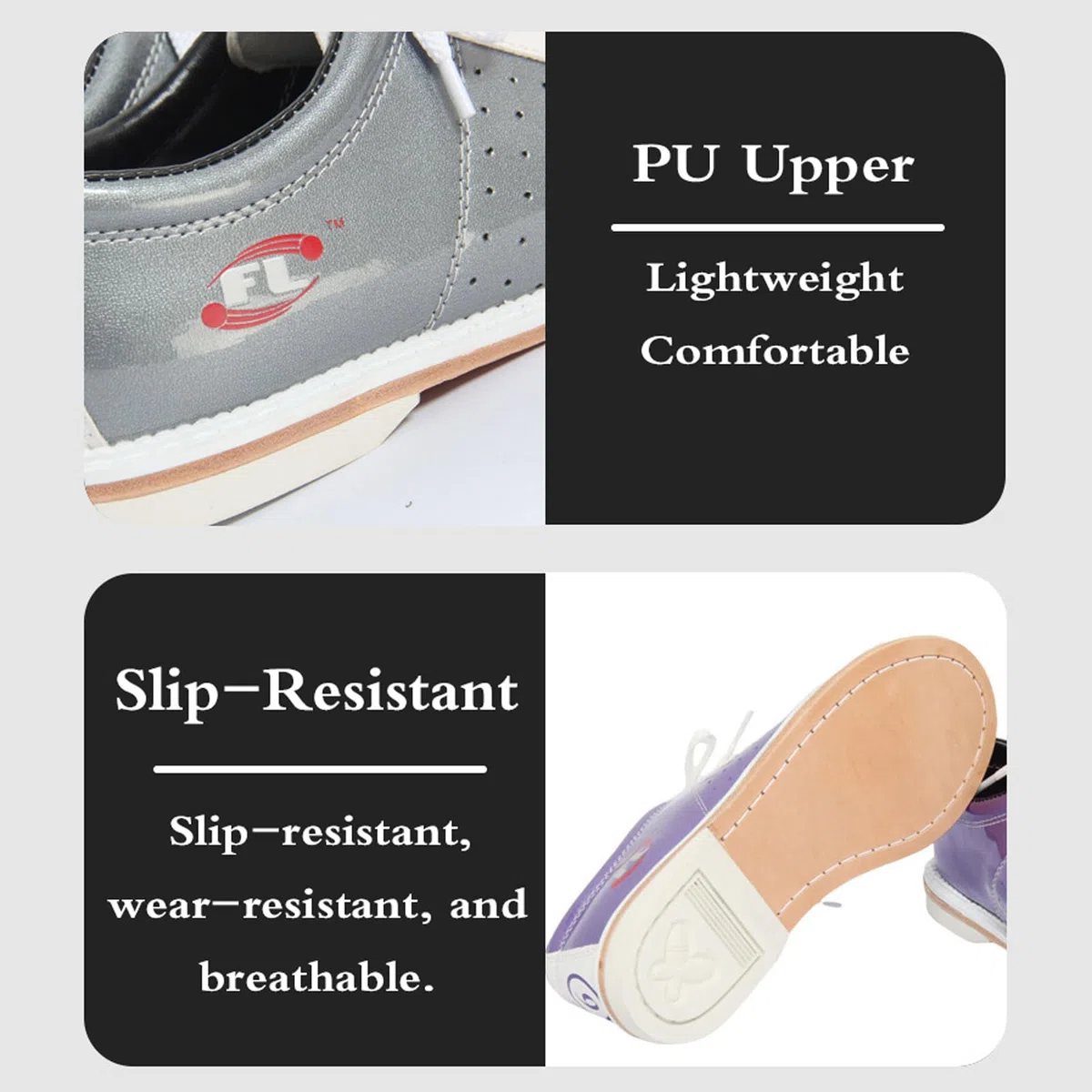 Chaussures De Bowling AntidéRapantes,Chaussures De Bowling Respirante,Unisexe Chaussures De Bowling,Adolescent Chaussures De Bowling,Confortables,Unisexes,pour D'EntraîNement De Bowling