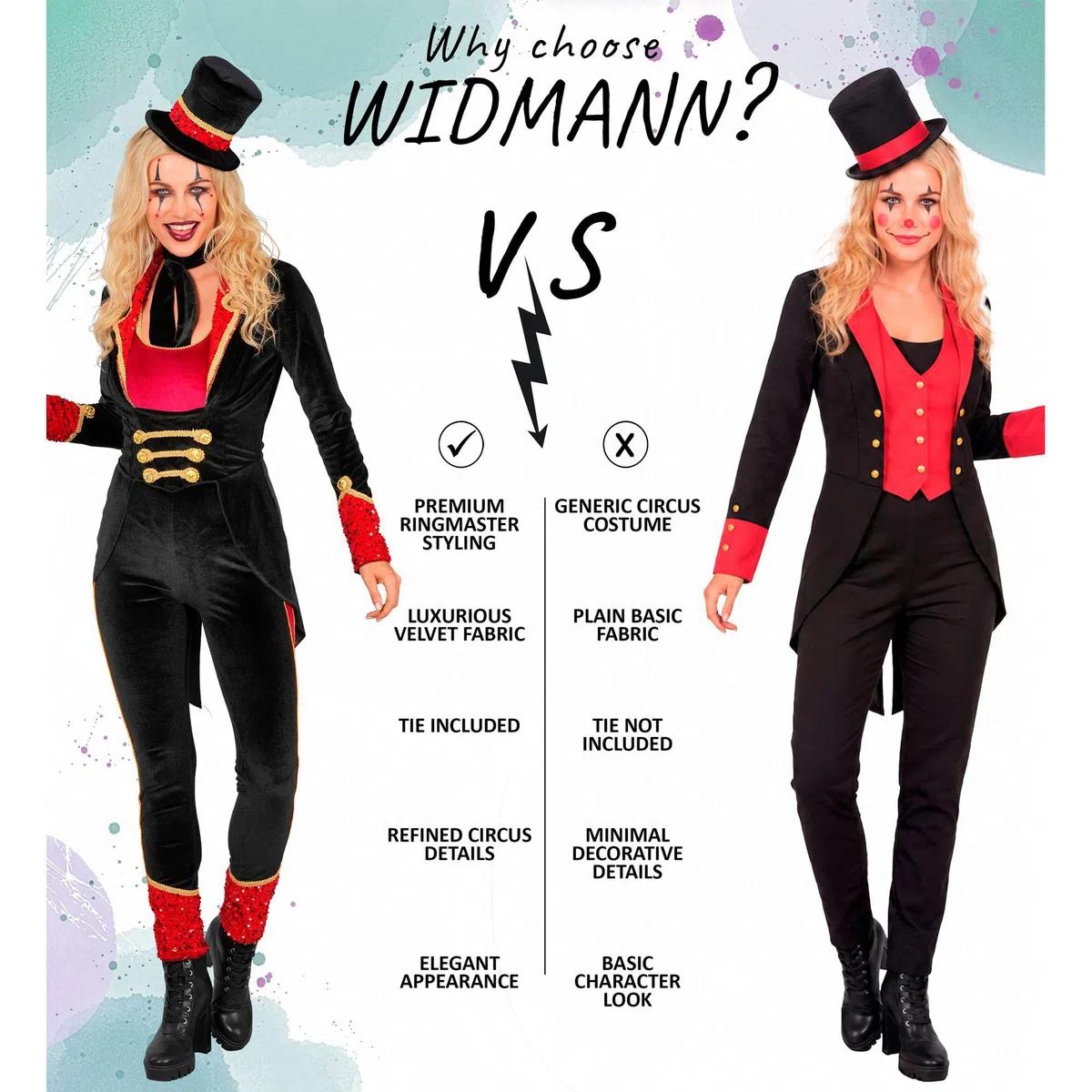 W WIDMANN MILANO Party Fashion - Costume de directeur de cirque pour femme