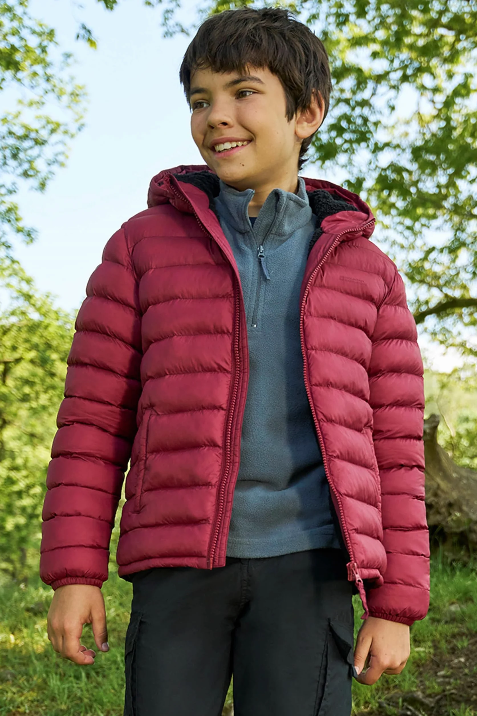 Mountain Warehouse Seasons Doudoune synthétique doublée de Fourrure pour Enfant - Manteau léger, Chaud et résistant à l'eau - pour l'automne, l'hiver, l'école